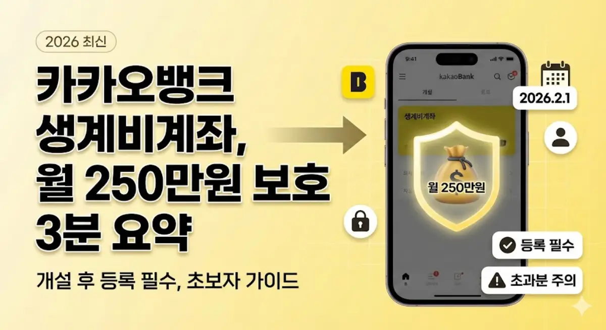 카카오뱅크 생계비계좌
