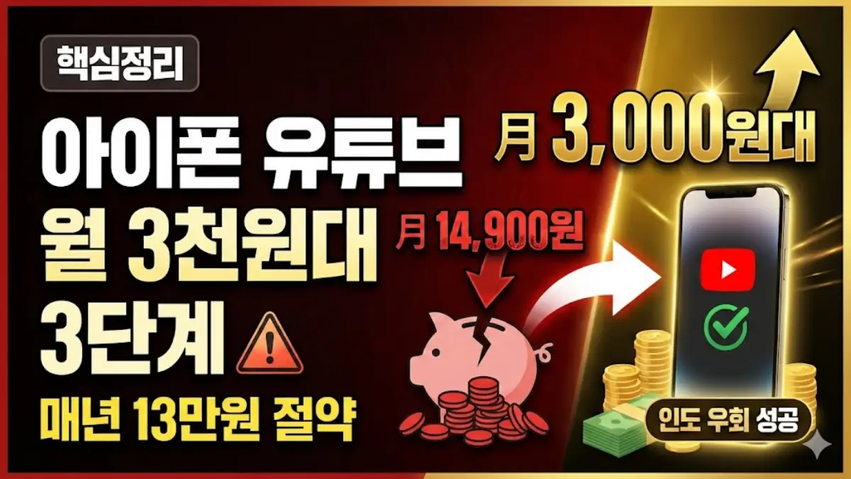 유튜브 프리미엄 인도 기프트카드