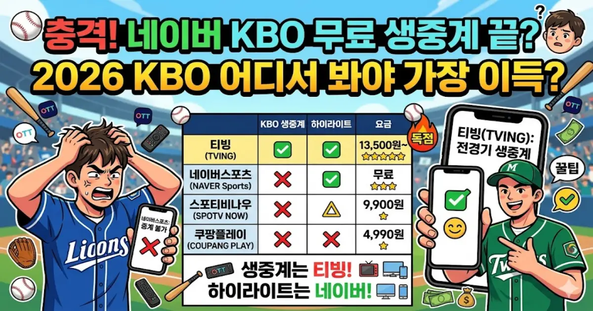 KBO 중계 OTT 추천