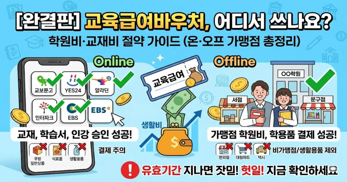 교육급여 바우처 사용처