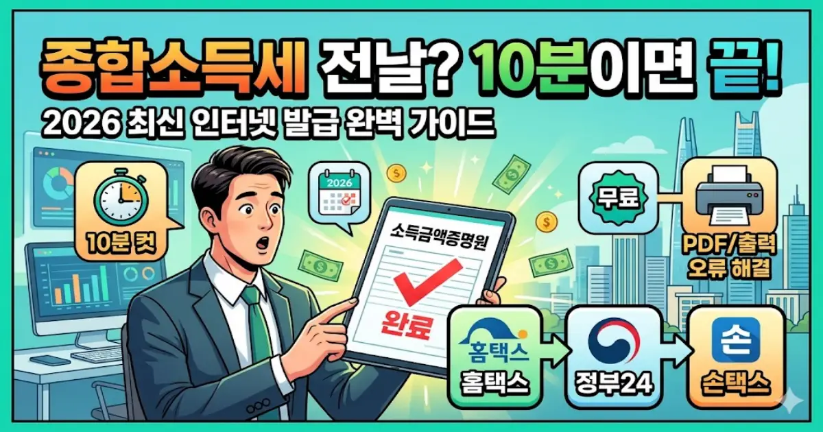 소득금액증명원 인터넷 발급