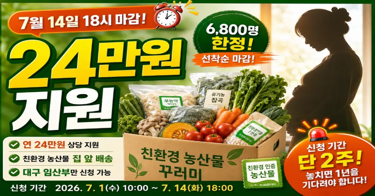 대구 임산부 친환경 농산물 꾸러미