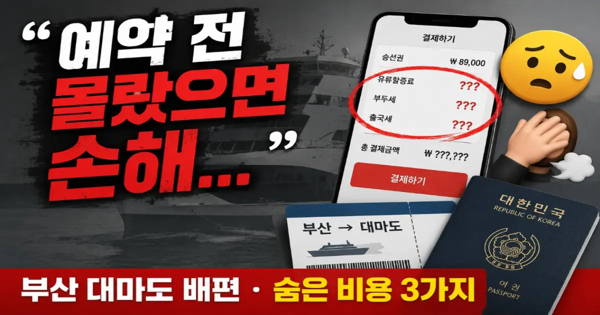 부산 대마도 배편