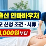 2026 출산 안마바우처 지역·조건·정부지원·대상자·신청 기준 한눈에