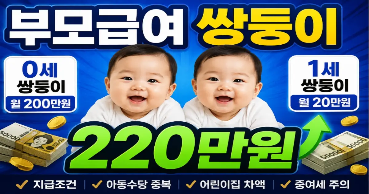 부모급여 쌍둥이