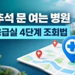 2026 서울 추석 문 여는 병원 6036곳·약국·응급실 조건 한눈에