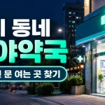 전국 공공 24시 심야약국 문 여는곳·야간응급실 3분 확인법 총정리