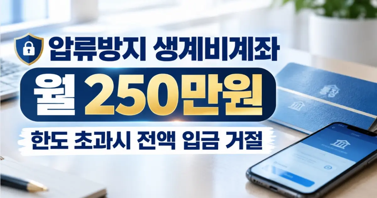 생계비계좌 입금한도